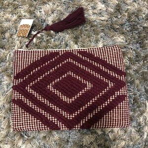 Embroidered Zipper Bag
